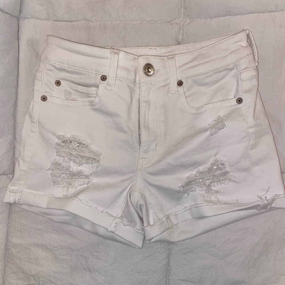 White American Eagle jean shorts